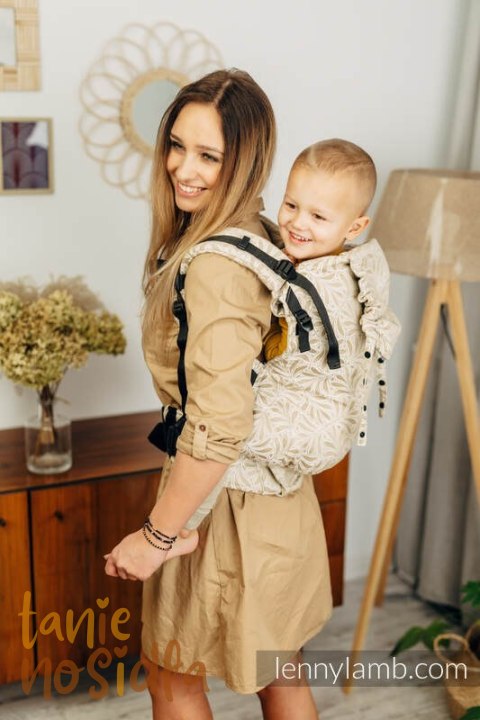 Nosidełko LennyPreschool z tkaniny żakardowej (50% bawełna, 50% wiskoza bambusowa), rozmiar preschool - INFINITY - GOLDEN HOUR