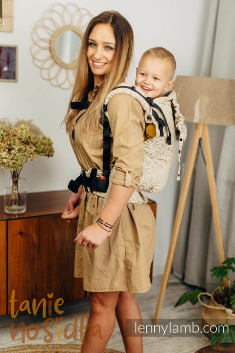 Nosidełko LennyPreschool z tkaniny żakardowej (50% bawełna, 50% wiskoza bambusowa), rozmiar preschool - INFINITY - GOLDEN HOUR