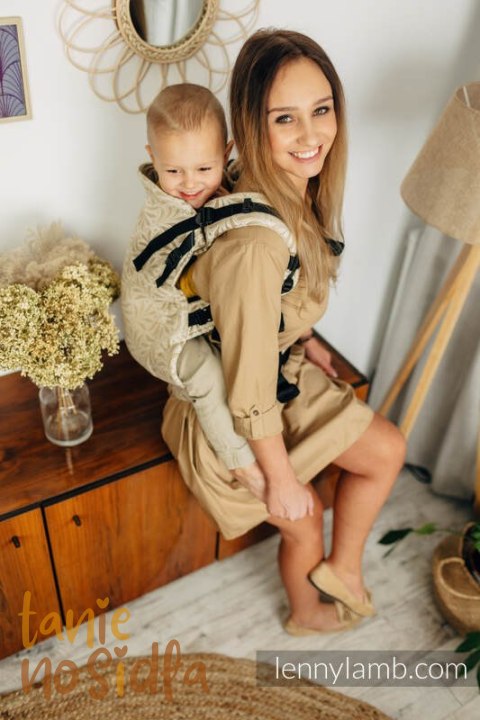 Nosidełko LennyPreschool z tkaniny żakardowej (50% bawełna, 50% wiskoza bambusowa), rozmiar preschool - INFINITY - GOLDEN HOUR