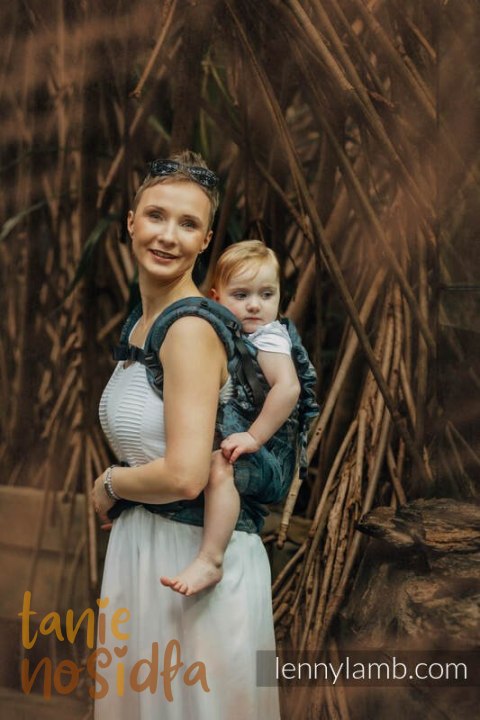 Nosidełko LennyPreschool z tkaniny żakardowej (54% bawełna, 46% TENCEL™), rozmiar preschool - RAINFOREST - NOCTURNAL