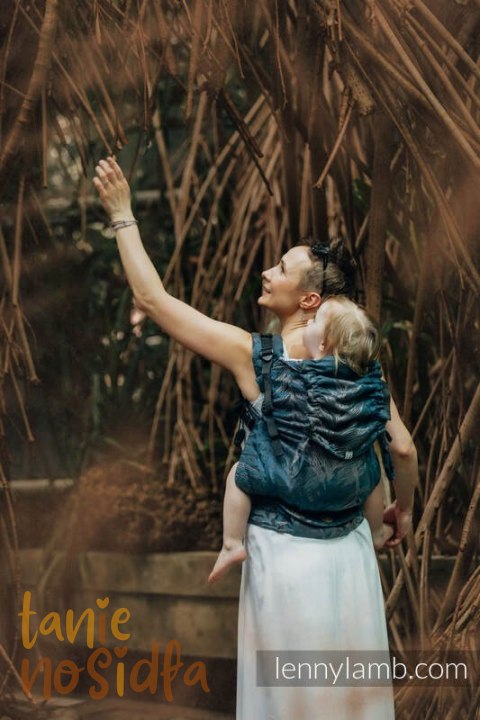 Nosidełko LennyPreschool z tkaniny żakardowej (54% bawełna, 46% TENCEL™), rozmiar preschool - RAINFOREST - NOCTURNAL