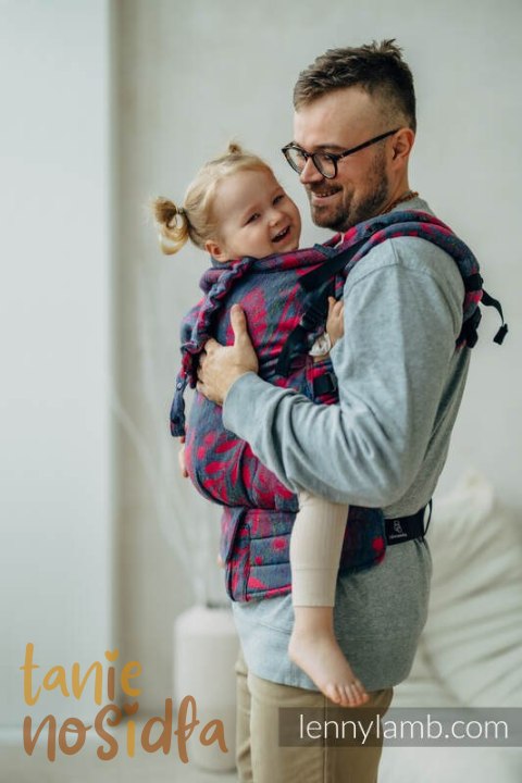 Nosidełko LennyPreschool z tkaniny żakardowej, rozmiar preschool (45% jedwab tussah, 32% bawełna czesana,16% wełna merino, 5% j