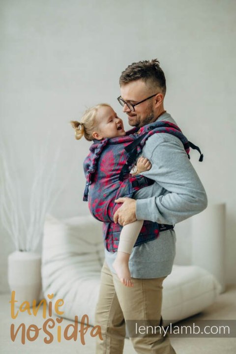 Nosidełko LennyPreschool z tkaniny żakardowej, rozmiar preschool (45% jedwab tussah, 32% bawełna czesana,16% wełna merino, 5% j