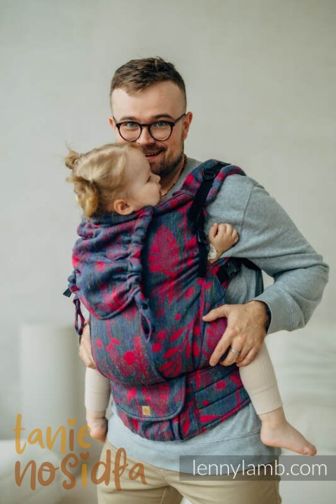 Nosidełko LennyPreschool z tkaniny żakardowej, rozmiar preschool (45% jedwab tussah, 32% bawełna czesana,16% wełna merino, 5% j