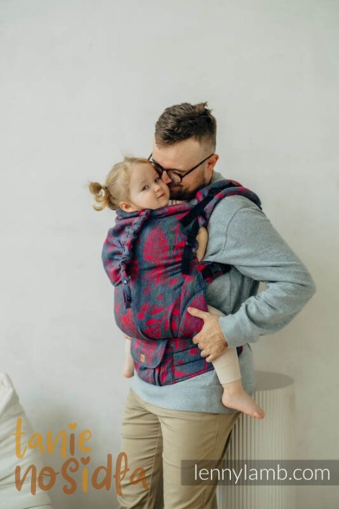 Nosidełko LennyPreschool z tkaniny żakardowej, rozmiar preschool (45% jedwab tussah, 32% bawełna czesana,16% wełna merino, 5% j
