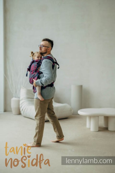Nosidełko LennyPreschool z tkaniny żakardowej, rozmiar preschool (45% jedwab tussah, 32% bawełna czesana,16% wełna merino, 5% j