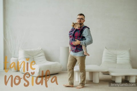 Nosidełko LennyPreschool z tkaniny żakardowej, rozmiar preschool (45% jedwab tussah, 32% bawełna czesana,16% wełna merino, 5% j