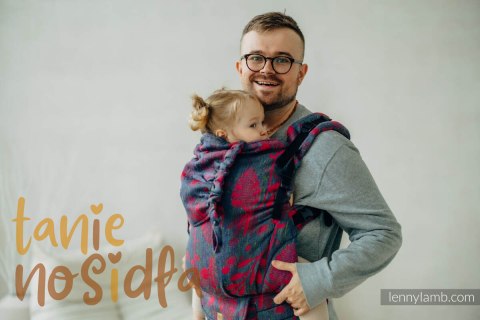 Nosidełko LennyPreschool z tkaniny żakardowej, rozmiar preschool (45% jedwab tussah, 32% bawełna czesana,16% wełna merino, 5% j