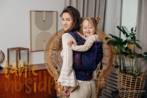 Nosidełko LennyPreschool z tkaniny żakardowej 100% bawełna, rozmiar preschool - DZIKIE WINO - BOUQUET Nosidełko LennyPreschool z tkaniny żakardowej 100% bawełna, rozmiar preschool - DZIKIE WINO - BOUQUET