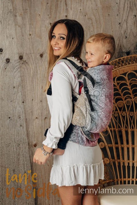 Nosidełko LennyPreschool z tkaniny żakardowej 100% bawełna, rozmiar preschool - DZIKIE WINO - VINEYARD Nosidełko LennyPreschool z tkaniny żakardowej 100% bawełna, rozmiar preschool - DZIKIE WINO - VINEYARD