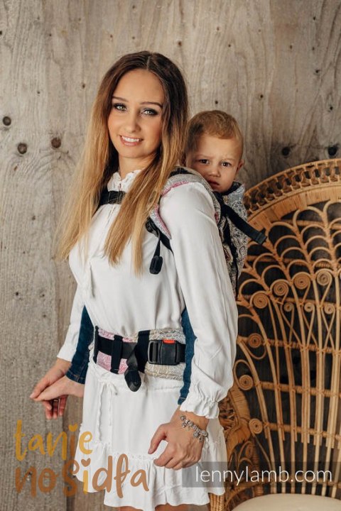 Nosidełko LennyPreschool z tkaniny żakardowej 100% bawełna, rozmiar preschool - DZIKIE WINO - VINEYARD Nosidełko LennyPreschool z tkaniny żakardowej 100% bawełna, rozmiar preschool - DZIKIE WINO - VINEYARD