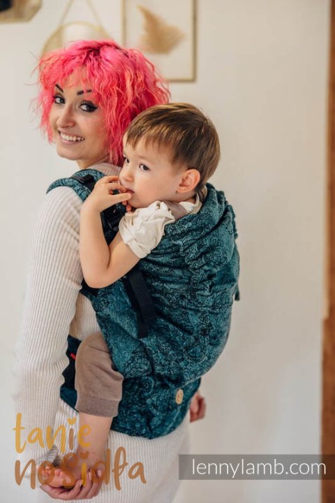 Nosidełko LennyPreschool z tkaniny żakardowej (51% Bawełna 49% Jedwab), rozmiar preschool - DZIKIE WINO - IVY Nosidełko LennyPreschool z tkaniny żakardowej (51% Bawełna 49% Jedwab), rozmiar preschool - DZIKIE WINO - IVY