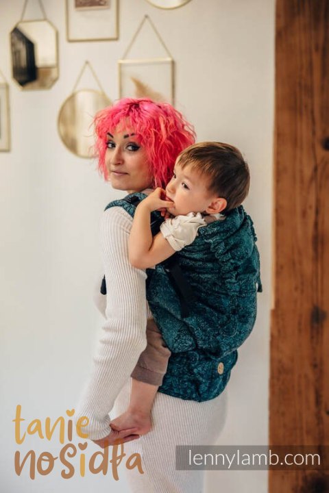 Nosidełko LennyPreschool z tkaniny żakardowej (51% Bawełna 49% Jedwab), rozmiar preschool - DZIKIE WINO - IVY Nosidełko LennyPreschool z tkaniny żakardowej (51% Bawełna 49% Jedwab), rozmiar preschool - DZIKIE WINO - IVY