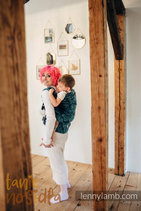 Nosidełko LennyPreschool z tkaniny żakardowej (51% Bawełna 49% Jedwab), rozmiar preschool - DZIKIE WINO - IVY Nosidełko LennyPreschool z tkaniny żakardowej (51% Bawełna 49% Jedwab), rozmiar preschool - DZIKIE WINO - IVY