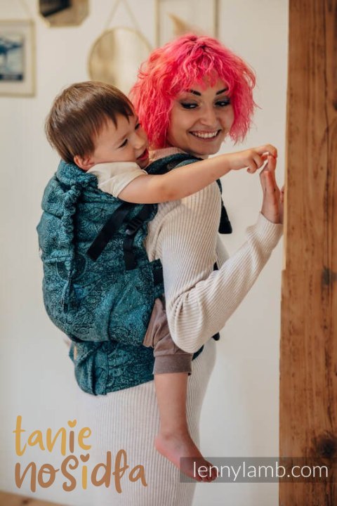 Nosidełko LennyPreschool z tkaniny żakardowej (51% Bawełna 49% Jedwab), rozmiar preschool - DZIKIE WINO - IVY Nosidełko LennyPreschool z tkaniny żakardowej (51% Bawełna 49% Jedwab), rozmiar preschool - DZIKIE WINO - IVY