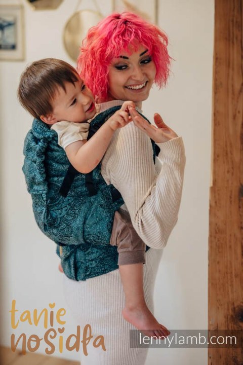 Nosidełko LennyPreschool z tkaniny żakardowej (51% Bawełna 49% Jedwab), rozmiar preschool - DZIKIE WINO - IVY Nosidełko LennyPreschool z tkaniny żakardowej (51% Bawełna 49% Jedwab), rozmiar preschool - DZIKIE WINO - IVY