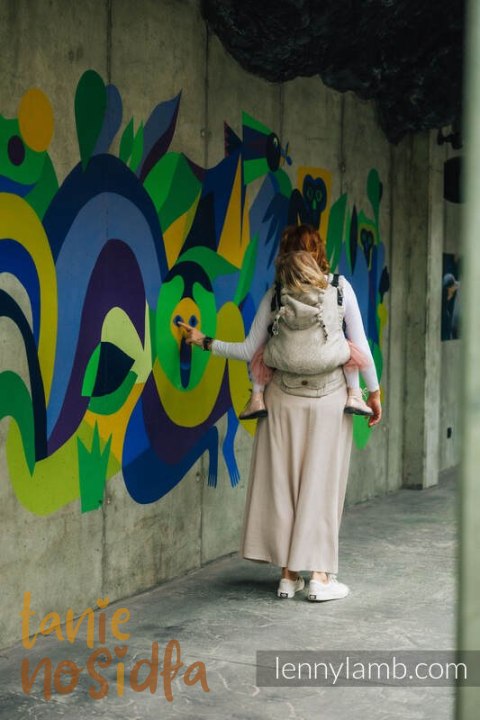 Nosidełko LennyPreschool z tkaniny żakardowej, 55% bawełna, 45% len, rozmiar preschool - DZIKIE WINO - PATH