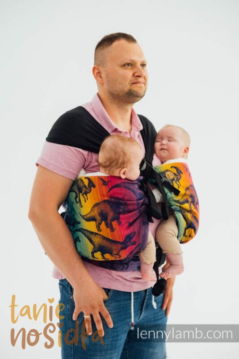Nosidełko LennyTwin z tkaniny żakardowej 100% bawełna, rozmiar standard - PARK JURAJSKI - NOWA ERA